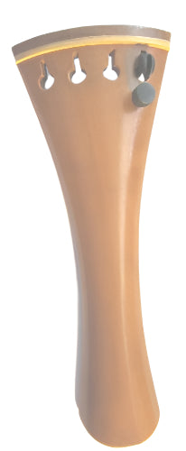 Viola tailpiece-French-"Schmidt tailpiece"-boxwood-white saddle-1 tuner