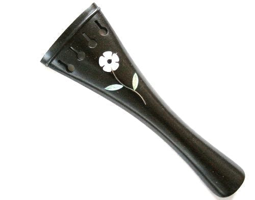 Viola tailpiece-French-Ebony-flower inlay