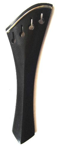 Violin tailpiece-"Schmidt Harp-style"-Ebony-gold saddle-hollow