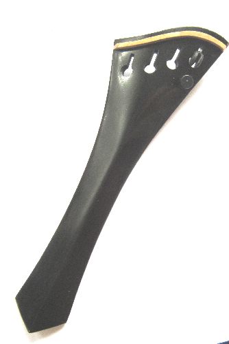Viola tailpiece-"Schmidt Harp style"-Ebony-white saddle-1 tuner-145mm