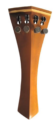 Viola tailpiece-Hill-"Schmidt" model-Boxwood-white saddle-4 tuners