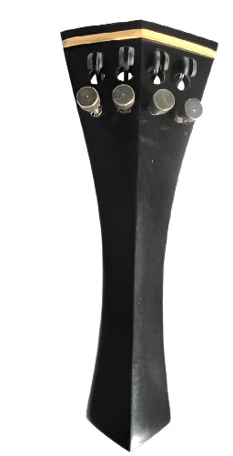 Viola tailpiece-Hill-"Schmidt" model-Ebony-white saddle-4 tuners