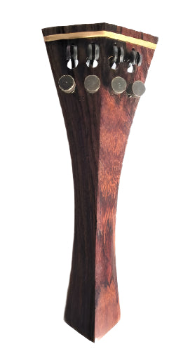 Viola tailpiece-Hill-"Schmidt" model-Rosewood-white saddle-4 tuners-120mm