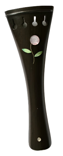 Viola tailpiece-French-Ebony-small flower inlay