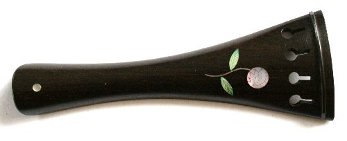 Viola tailpiece-French-Ebony-small flower inlay