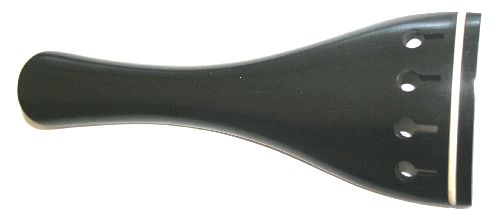 Viola tailpiece-Round-Ebony-white saddle