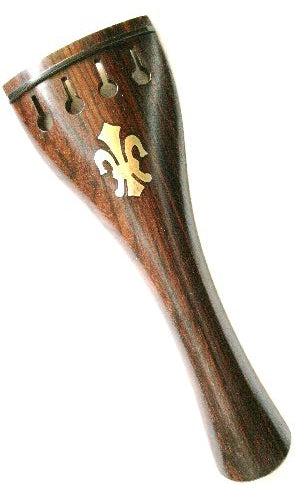Viola tailpiece-Round-Rosewood-Fleur de lys