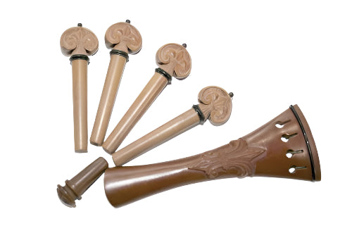 Viola fitting set-carved-boxwood