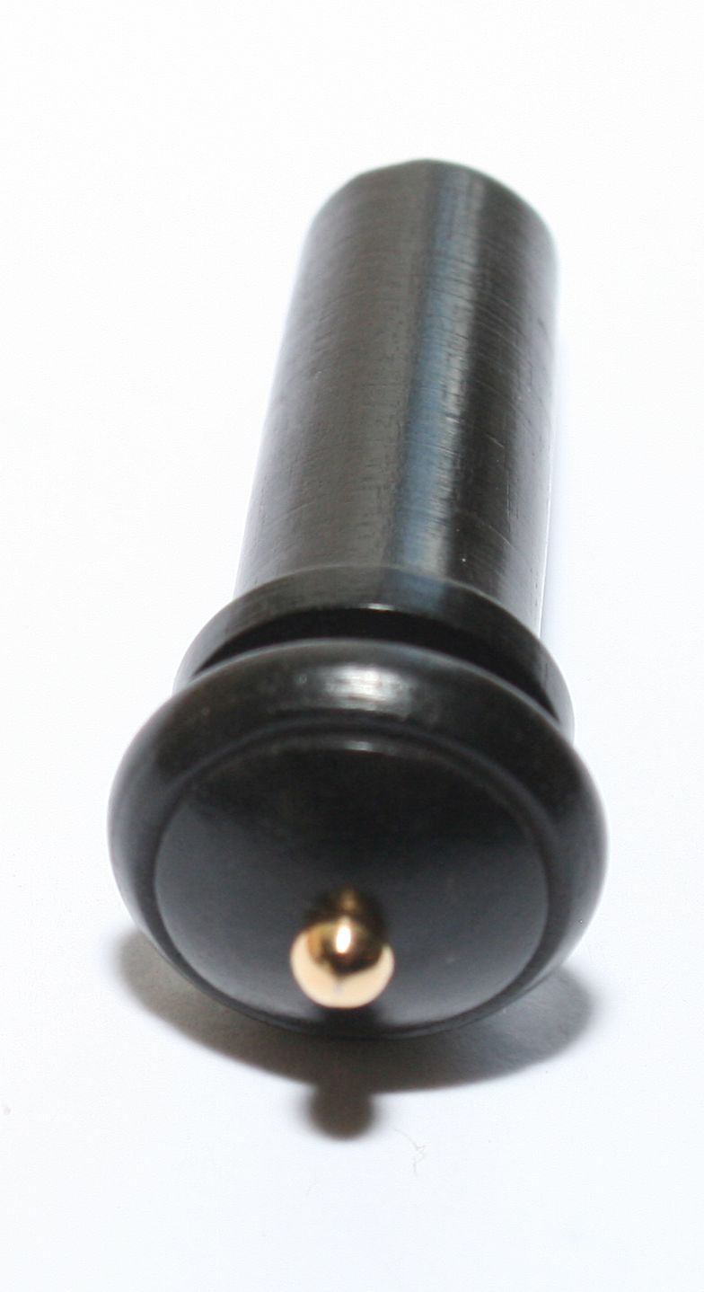 Viola Endpin-Ebony-Round-Gold pin