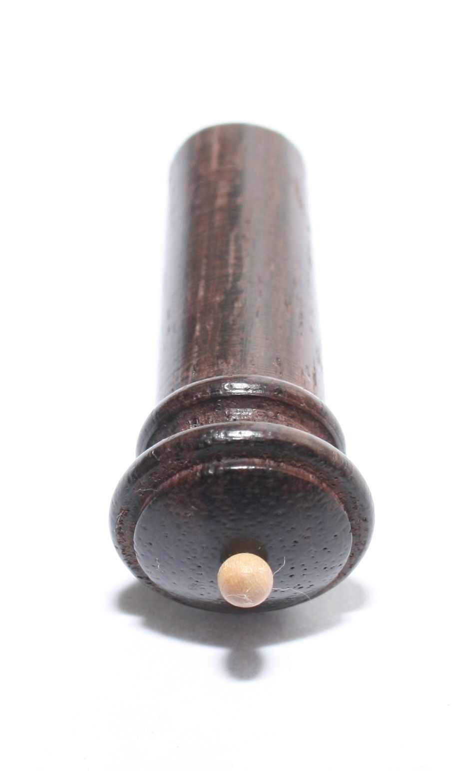Viola endpin-"Round Flat" Rosewood-White pin