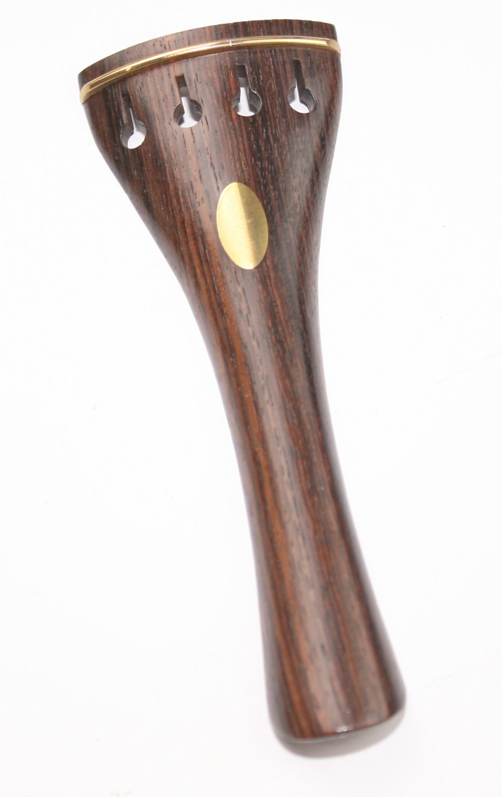 Viola tailpiece-Mirecourt-Rosewood-gold saddle-brass olive