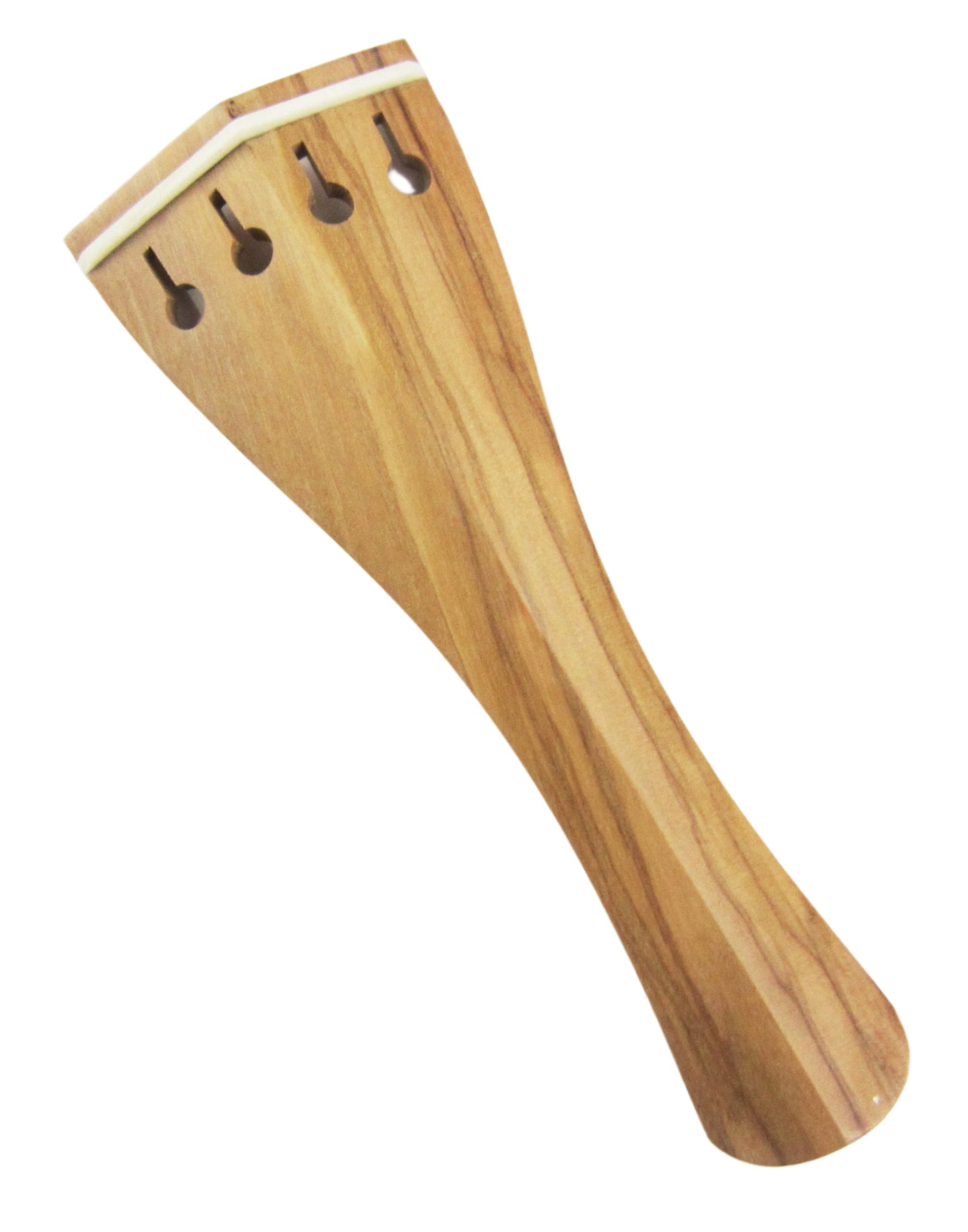 Viola tailpiece-Hill-Italian Olive-White saddle-125mm