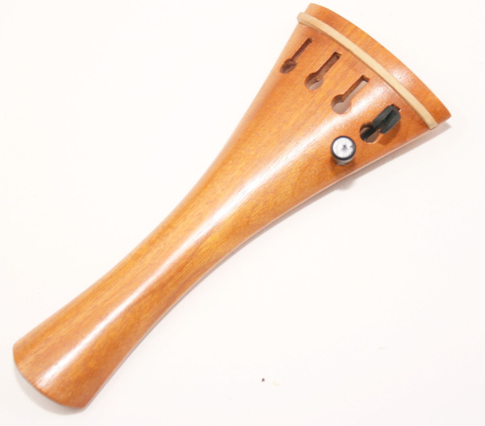 Violin tailpiece-French-"Schmidt"- 1 carbon tuner-white saddle-108mm