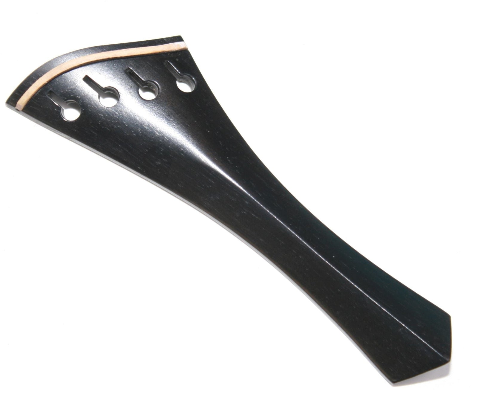 Viola Tailpiece-"Harp"-Ebony-White Saddle-125mm