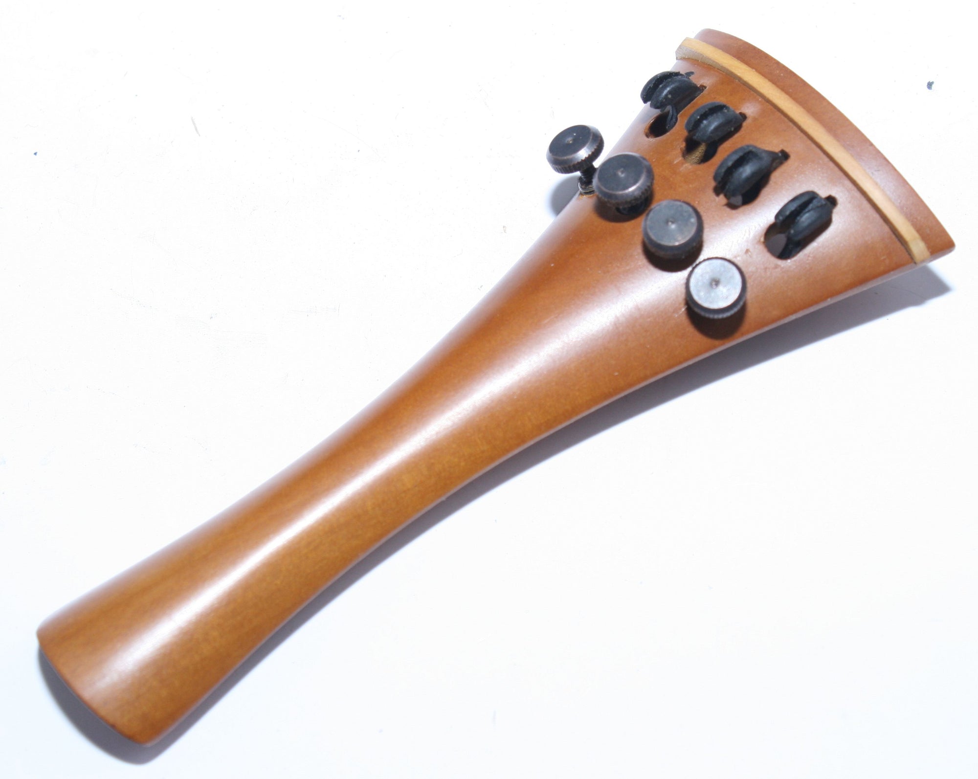 Violin tailpiece-French-Boxwood-"Schmidt tailpiece"-white saddle -4 carbon tuners-110mm