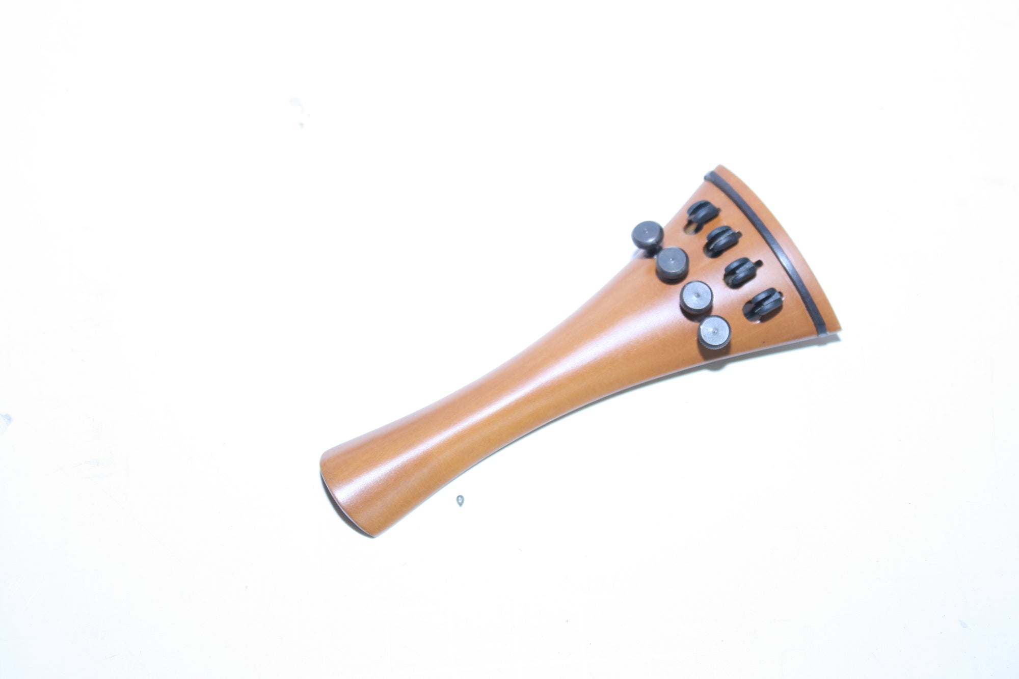 Violin tailpiece-French-Boxwood-"Schmidt tailpiece"-4 carbon tuners-108mm