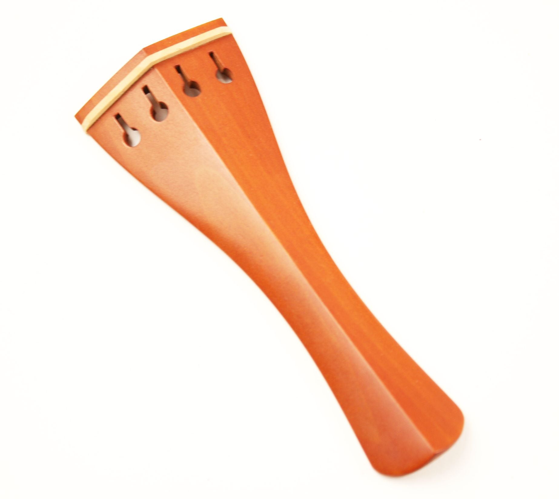 Violin tailpiece- Hill-Boxwood Castell-white saddle-114mm