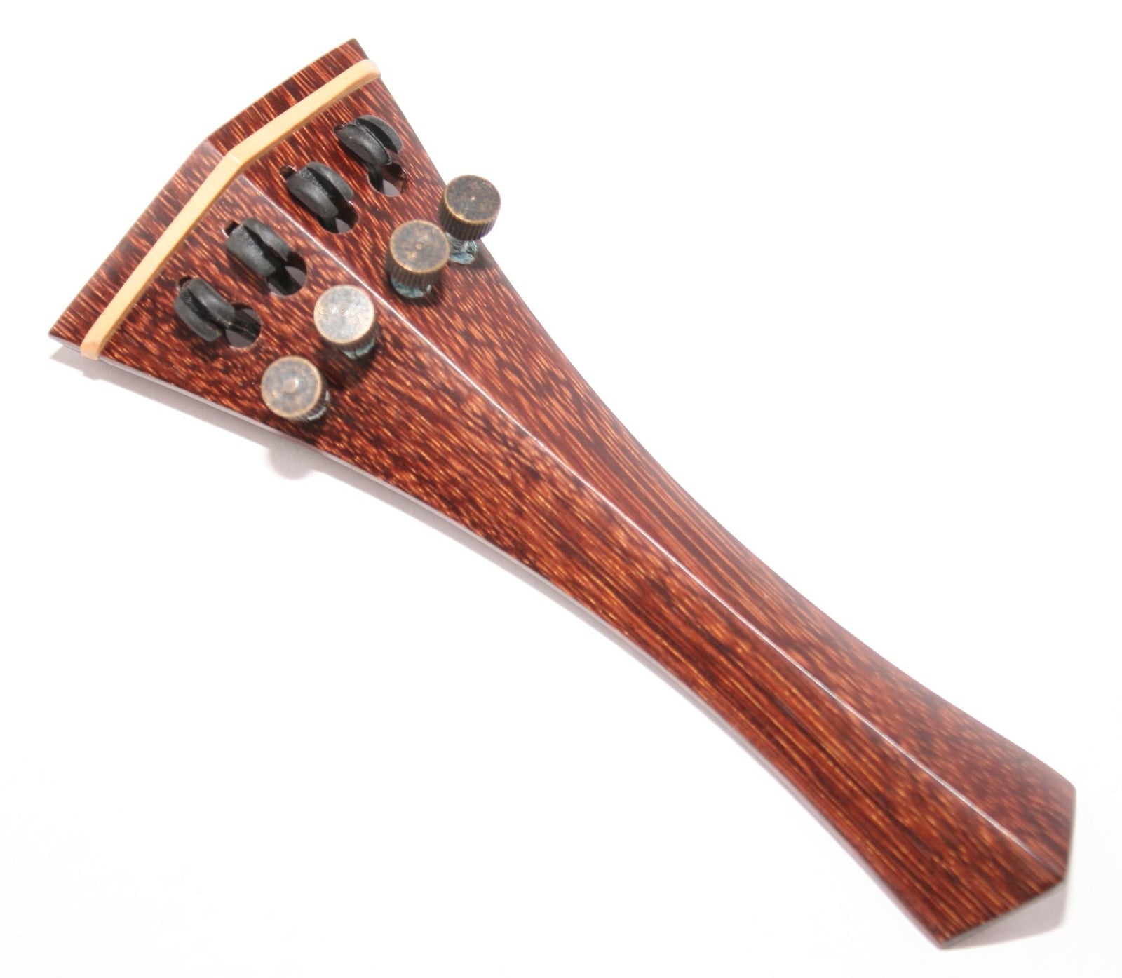 Violin Tailpiece-Hill-Tetul-White Saddle-4 tuners- 110mmm