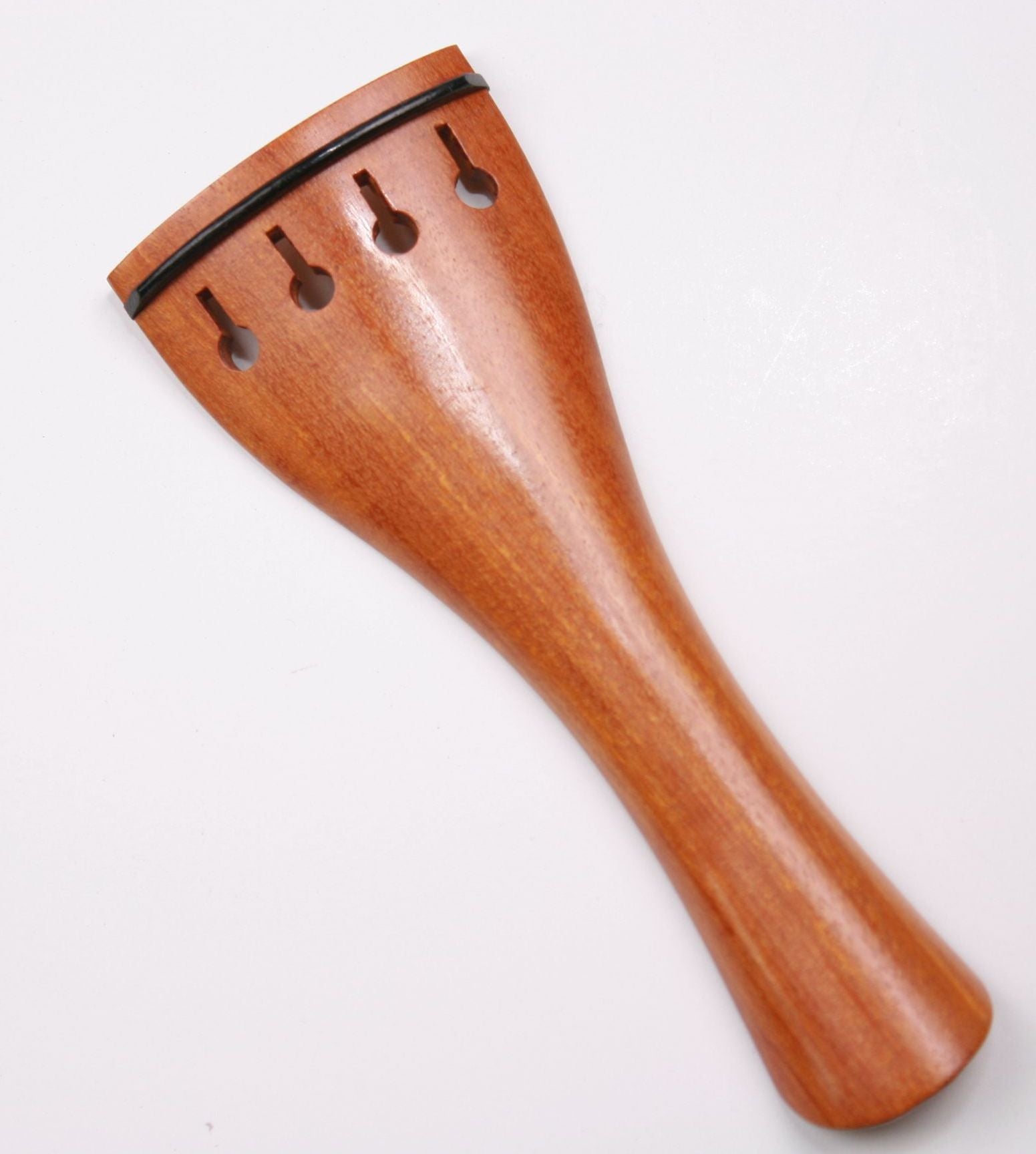 Violin tailpiece-Round model- Pernambuco-Ebony saddle- 112mm.