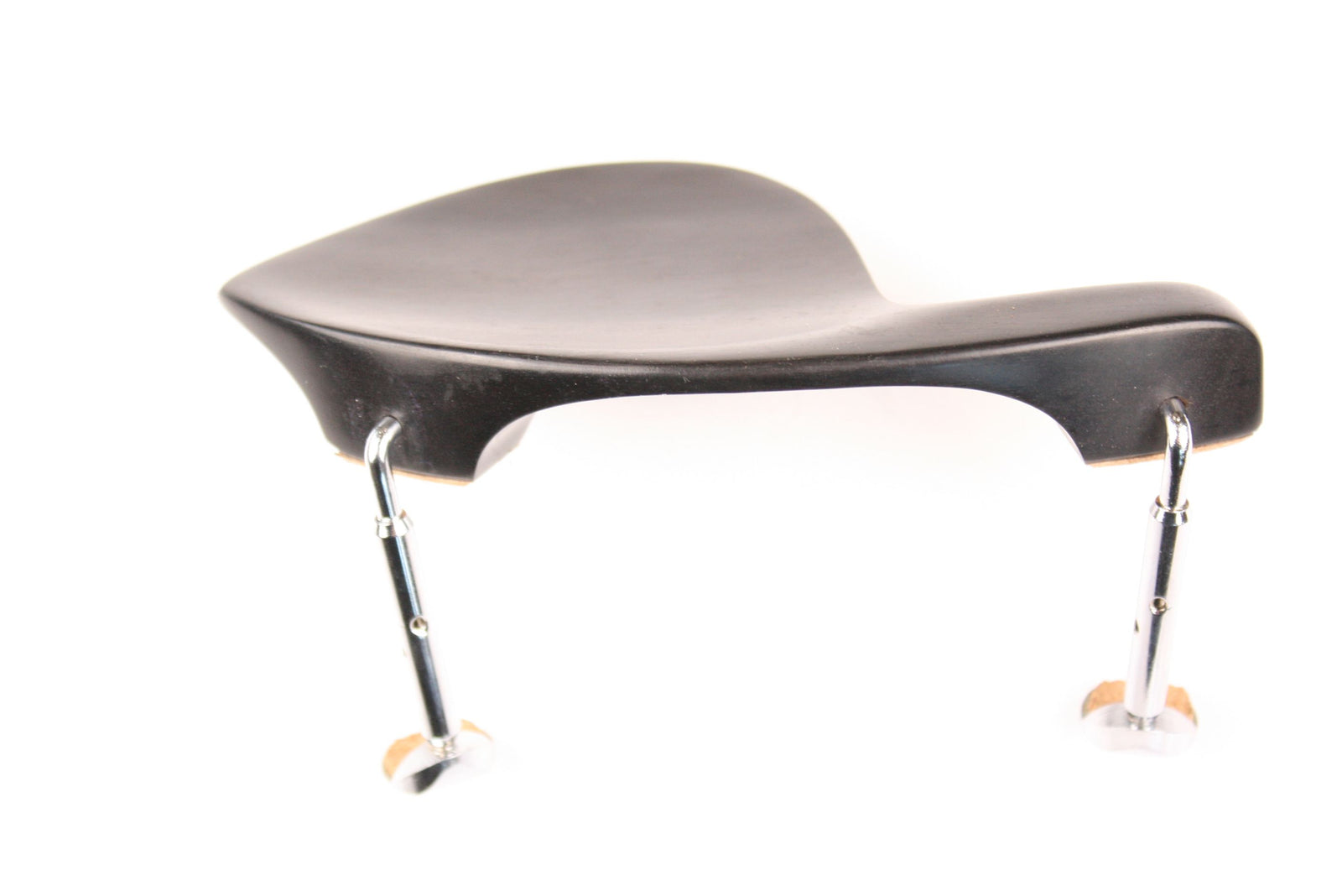 Violin Chinrest-Zino-Ebony-Semi Hill Chrome