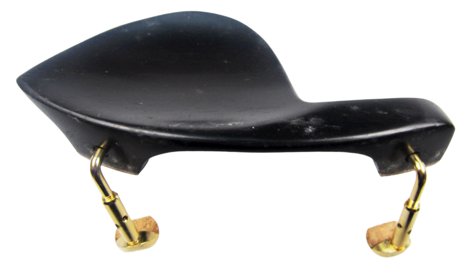Violin Chinrest-Zino-Ebony-Semi Hill Gold
